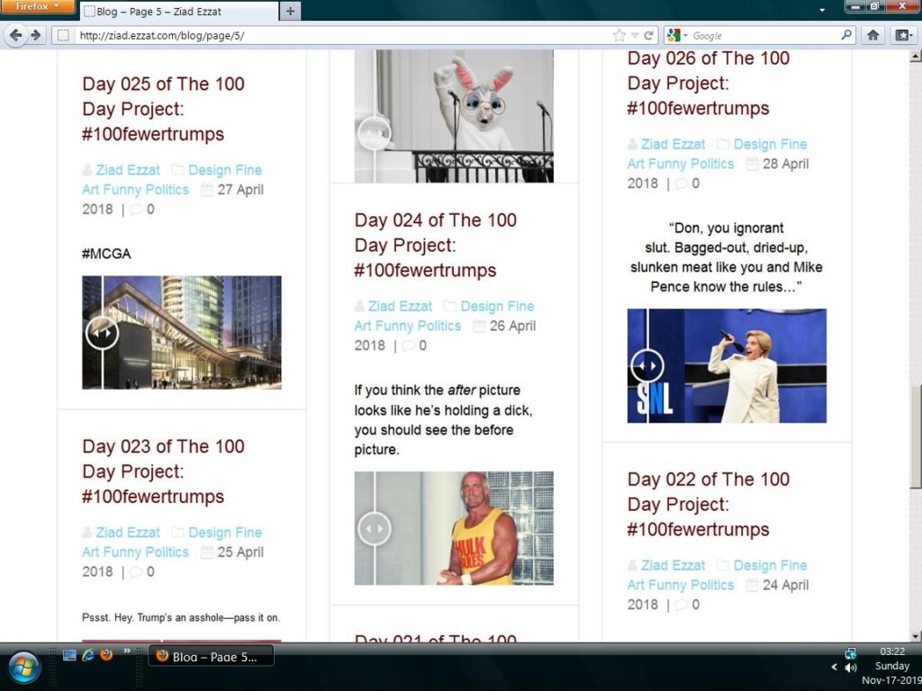 Screenshot of the disputed use on ziad.ezzat.com/blog/page/5/