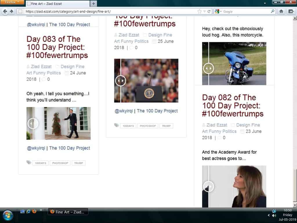Screenshot of the disputed use on ziad.ezzat.com