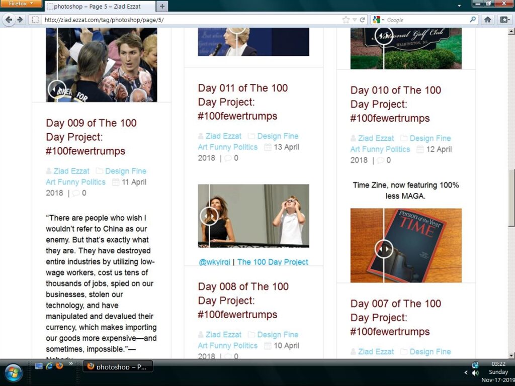 Screenshot of the disputed use on ziad.ezzat.com
